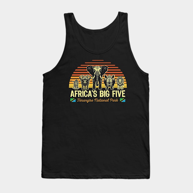 Africa's Big Five Safari | Leopard Rhino Elephant Buffalo Lion | Big 5 Africa | Tarangire National Park Tank Top by BraaiNinja